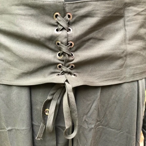 𝅺🍭NWT Verona Couture Olive Corset Belt Shirt - Picture 6 of 13